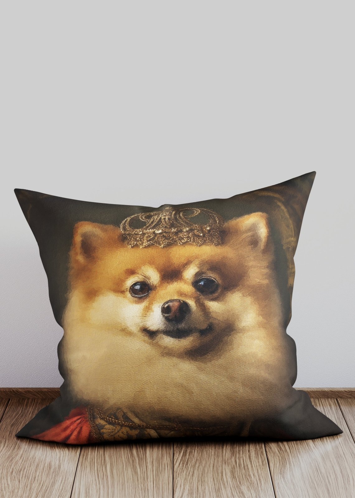 Pomeranian Animal Portrait Cushion