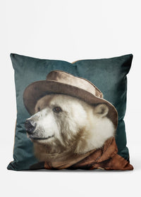 Polar Bear Animal Portrait Cushion