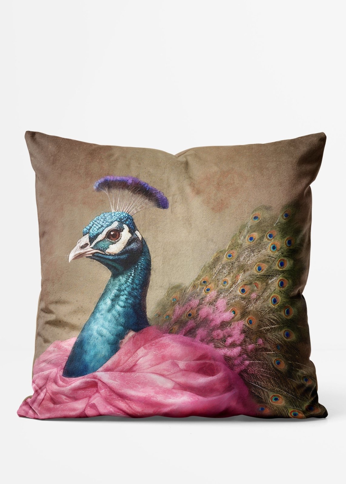 Peacock Animal Portrait Cushion