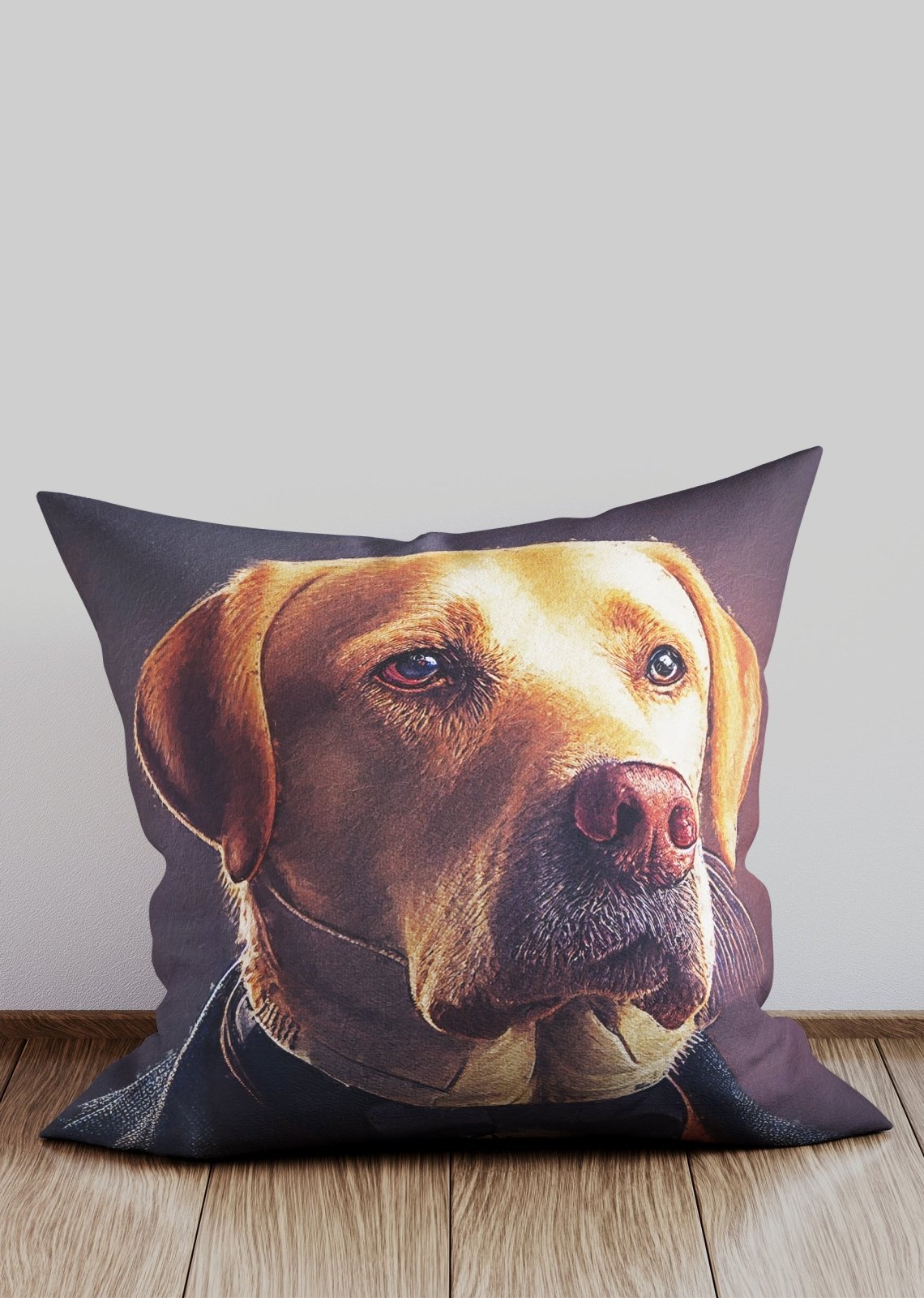 Golden Labrador Animal Portrait Cushion