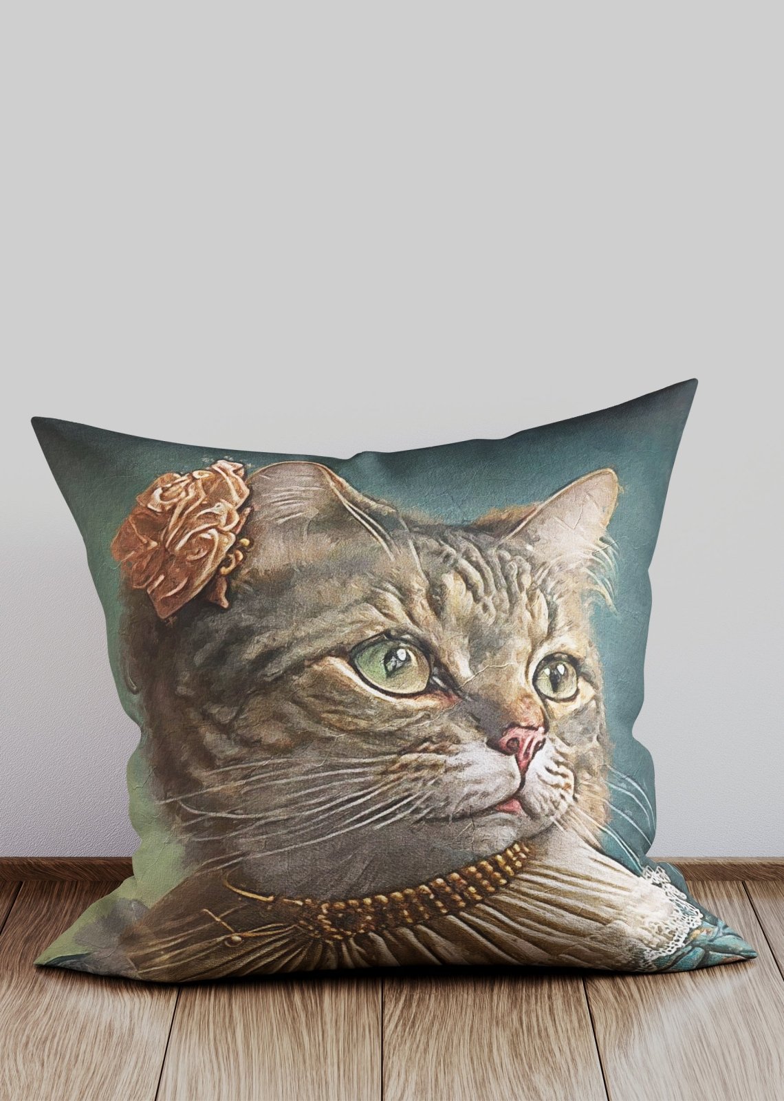 Tabby Cat Animal Portrait Cushion