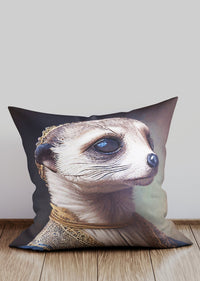 Meerkat Animal Portrait Cushion