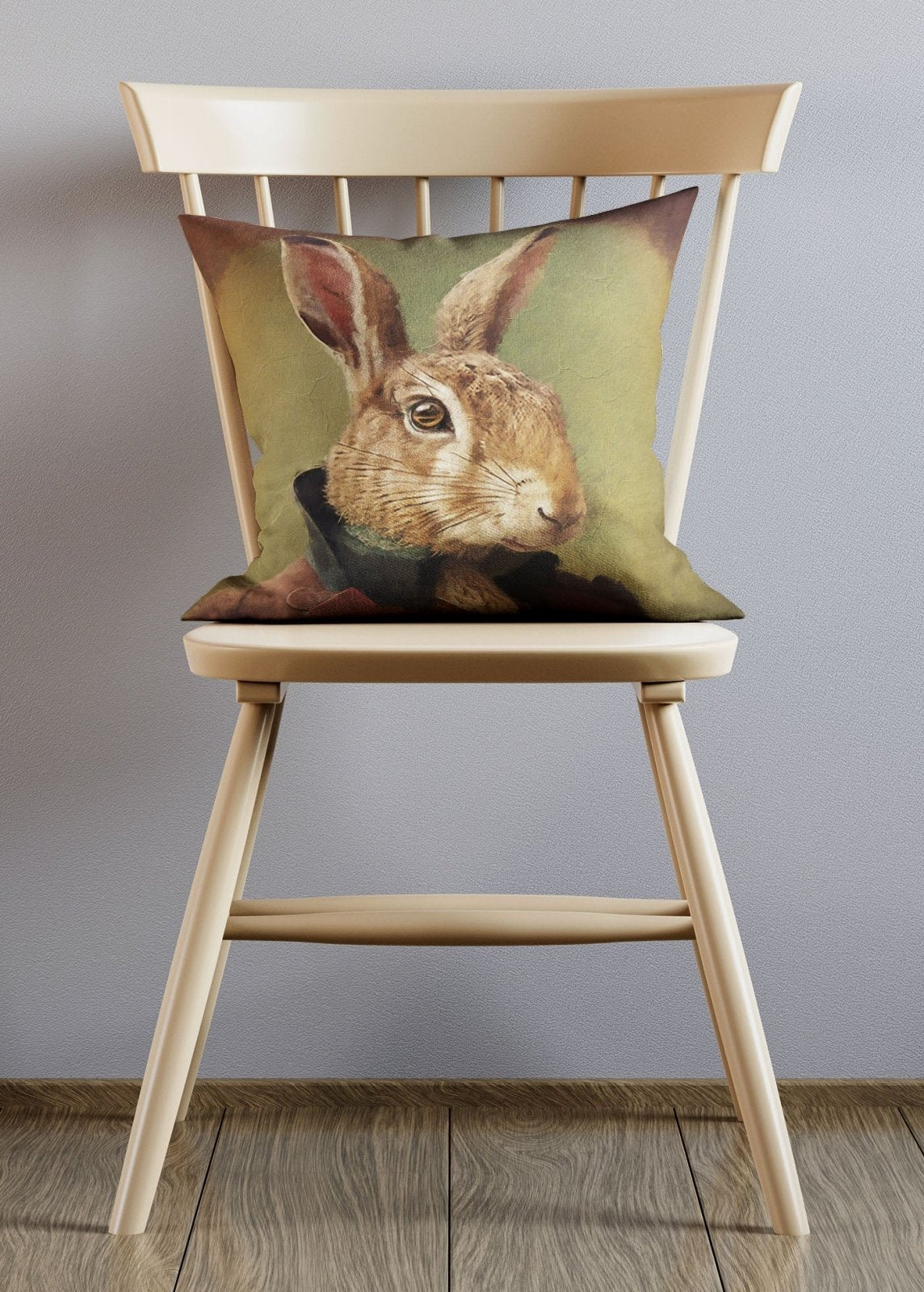 Hare Animal Portrait Cushion