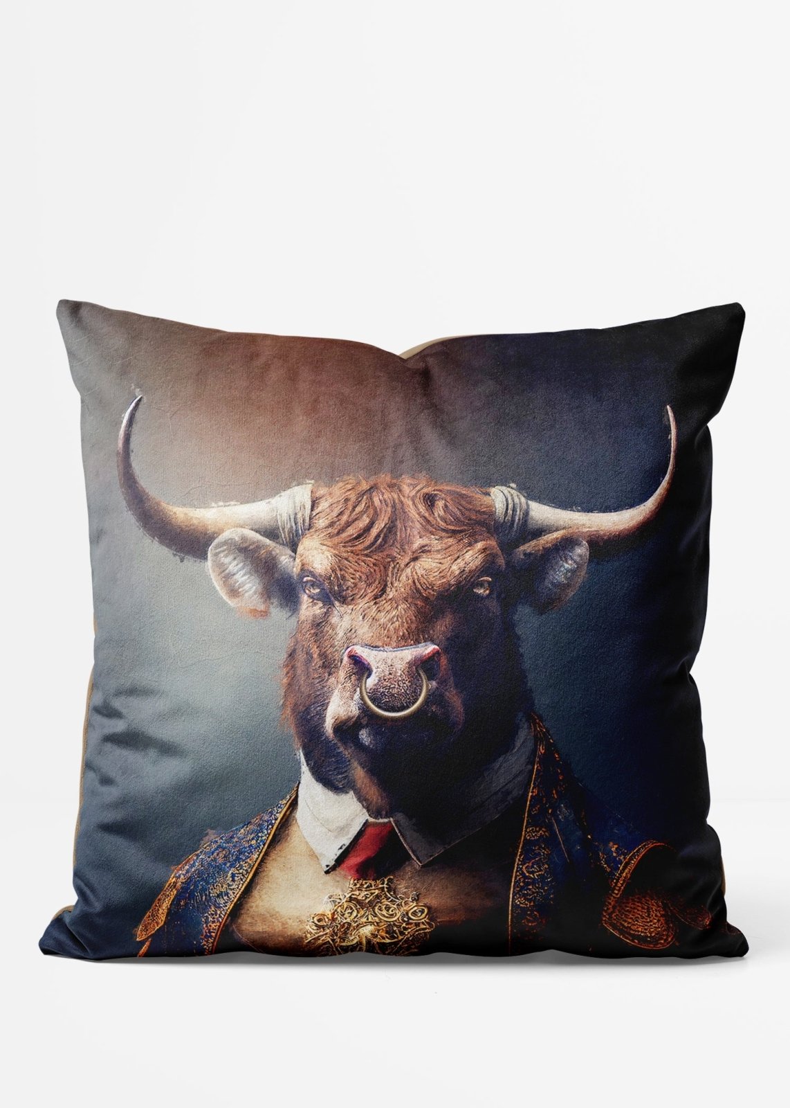 Bull Animal Portrait Cushion