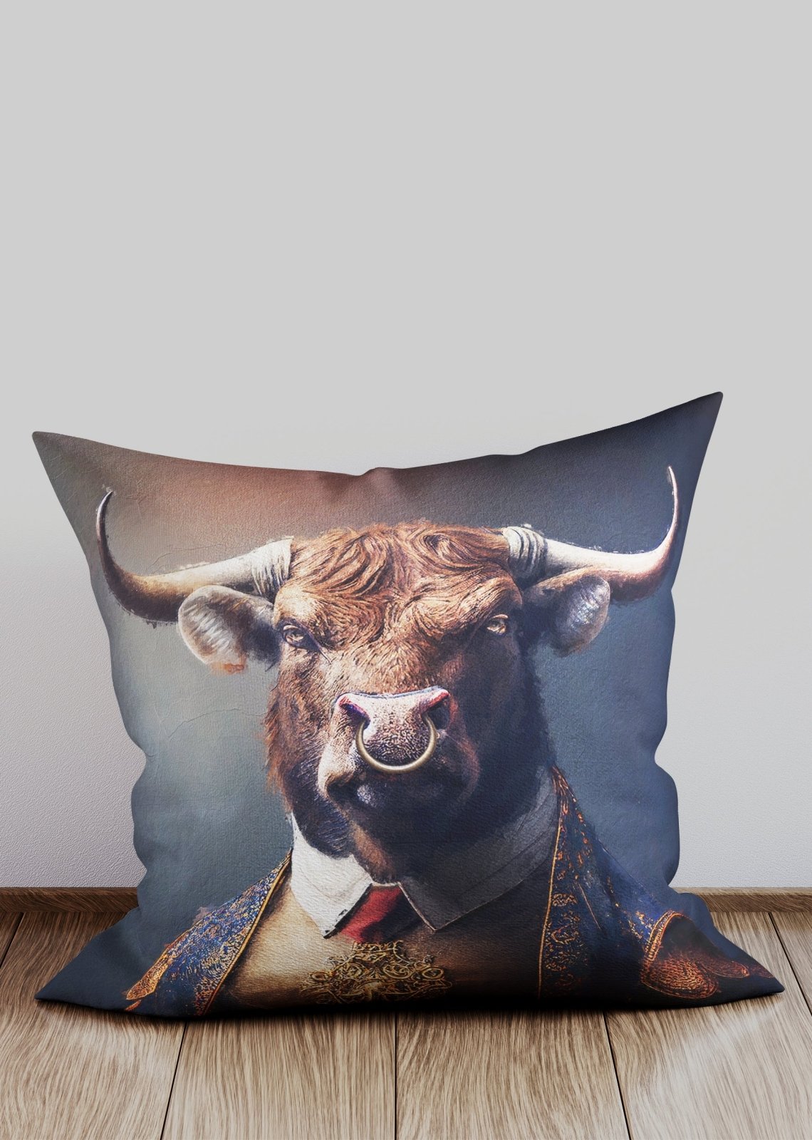 Bull Animal Portrait Cushion