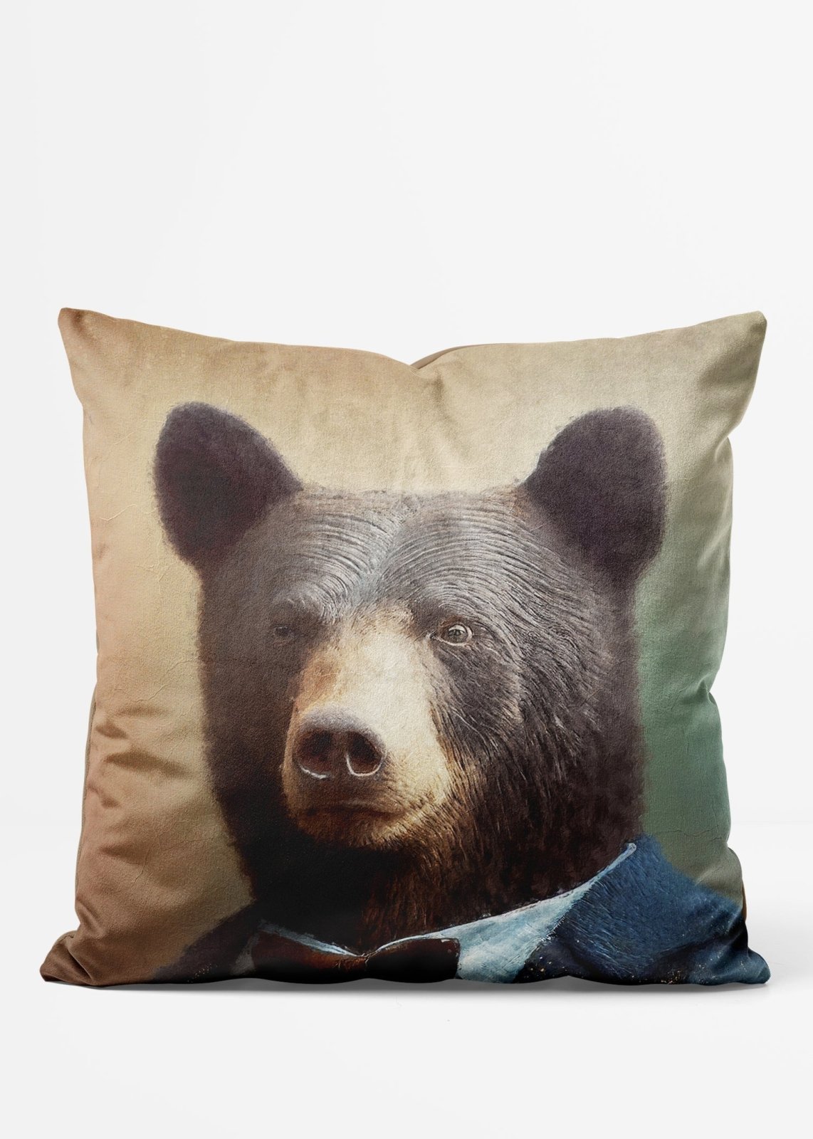 Black Bear Animal Portrait Cushion