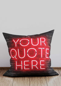 Custom Red Neon Brick Cushion