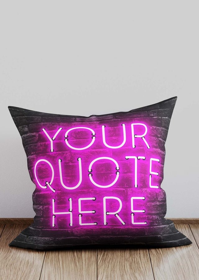 Custom Pink Neon Brick Cushion