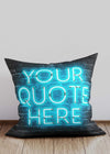 Custom Blue Neon Brick Cushion