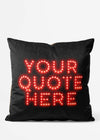 Custom Circus Style Red Bulb Letters Cushion
