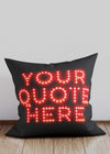 Custom Circus Style Red Bulb Letters Cushion