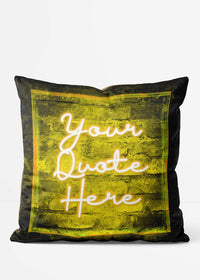 Custom Scribble Neon Yellow Cushion