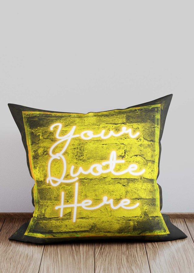 Neon yellow cushion sale