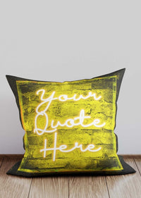 Custom Scribble Neon Yellow Cushion