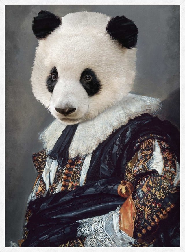 Cavalier Panda Portrait Print