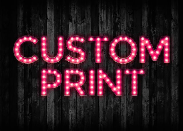 Custom Bulb Letters Pink Print