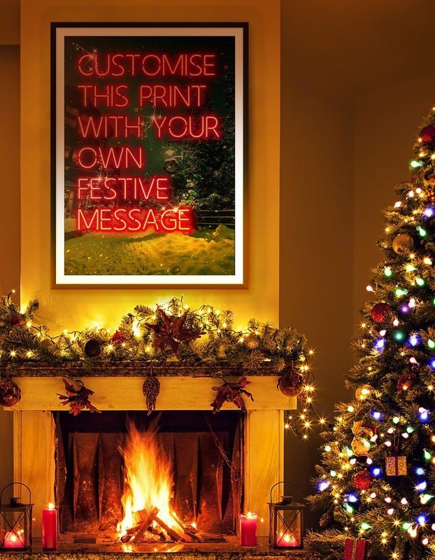Custom Christmas Neon Print