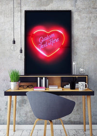 Custom Neon Love Heart Sign