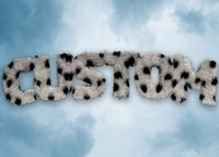 Dalmation Fur Style Blue Sky Personalised Name Print