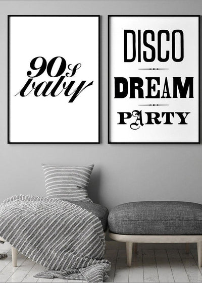 Disco Dream Party Type Print