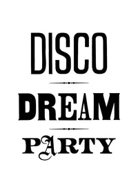 Disco Dream Party Type Print
