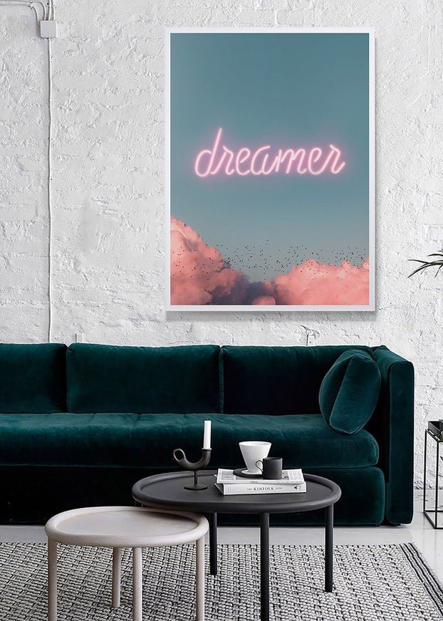 Dreamer Clouds Neon Print