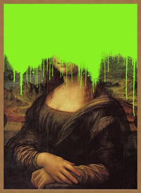 Drippy Mona Lisa Graffiti Print