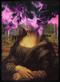 Drippy Mona Lisa Pink Gloop Print