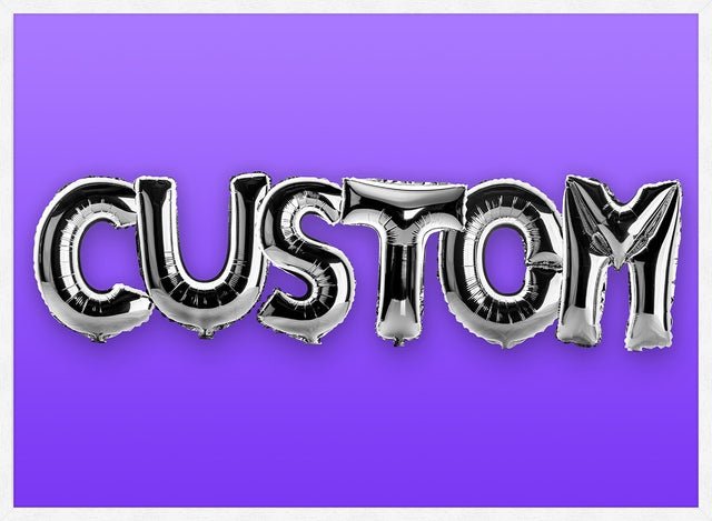 Foil Balloon Style Personalised Name Purple Print