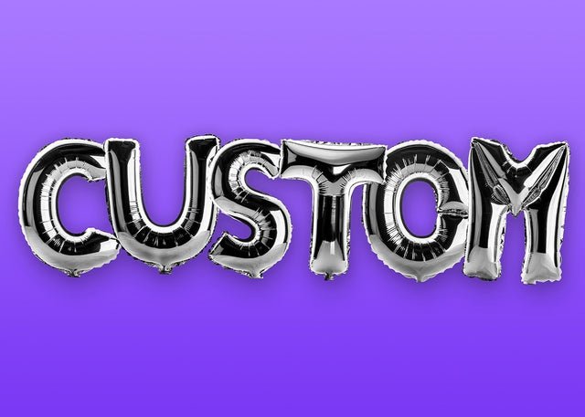 Foil Balloon Style Personalised Name Purple Print