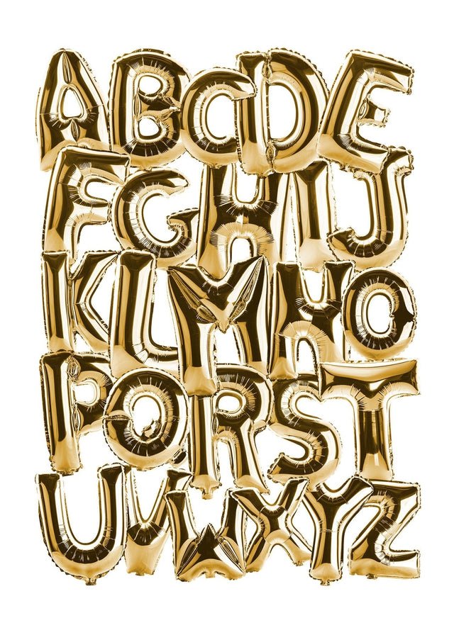 Gold deals alphabet balloons