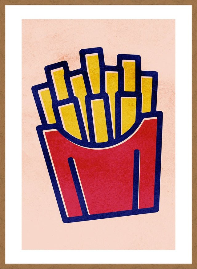 French Fries Fast Food Illustration Print – InkAndDrop