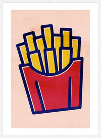 French Fries Fast Food Illustration Print