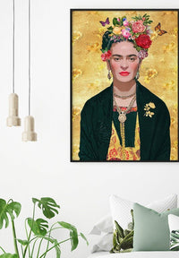 Frida Kahlo Gold Print – InkAndDrop