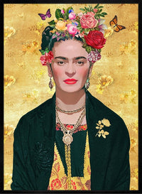 Frida Kahlo Gold Print