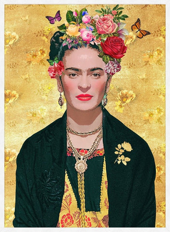 Frida Kahlo Gold Print – InkAndDrop