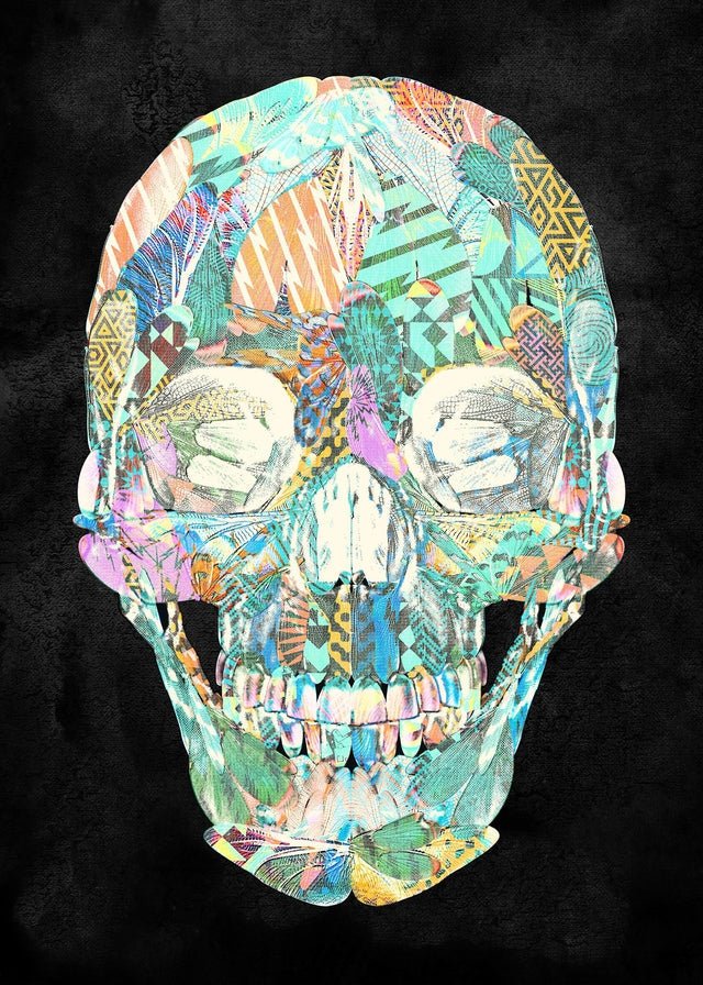 Geometric Pattern Skull Print