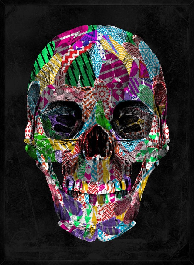 Geometric Pattern Skull Print