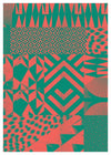 Geometric Segments Pink & Green Print