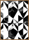 Geometric Triangles Black and White Print