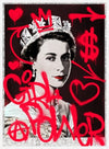 Girl Power Queen Elizabeth Spraypaint Print-InkAndDrop