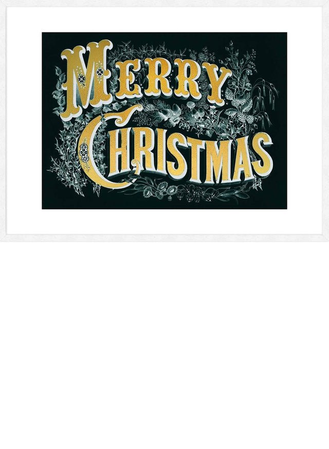 Gold Lettering Christmas Print