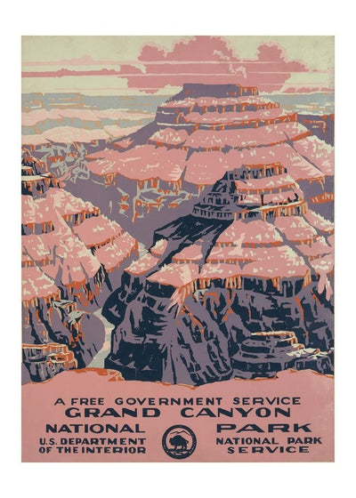 Grand Canyon National Park Vintage Travel Tourism Poster Print
