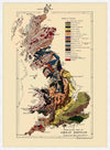 Great Britain Vintage Antique Map Print