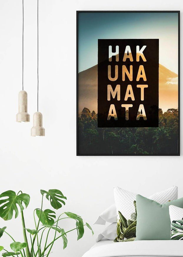 Hakuna Matata Quote Sunset Print