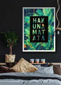 Hakuna Matata Quote Tropical Print