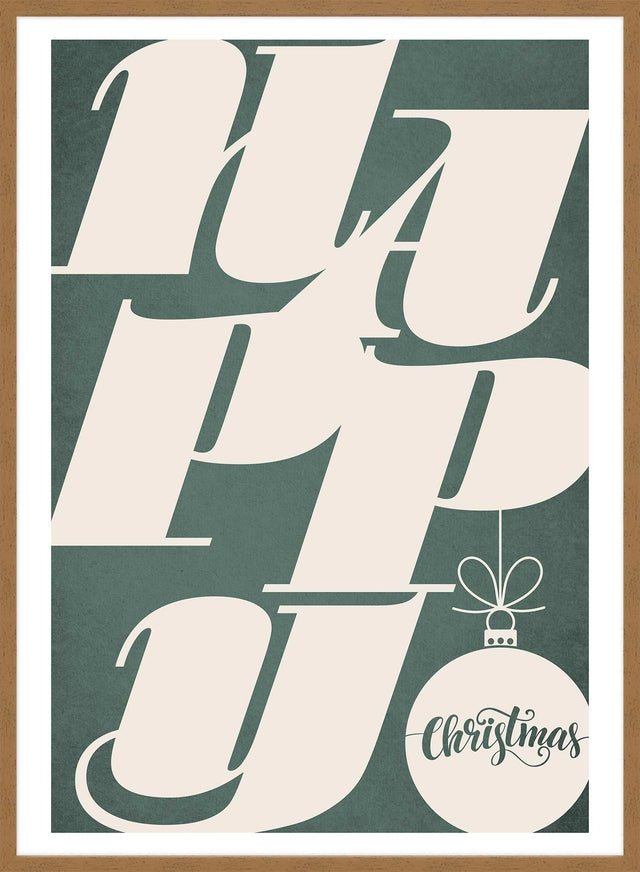 Happy Typography Christmas Print