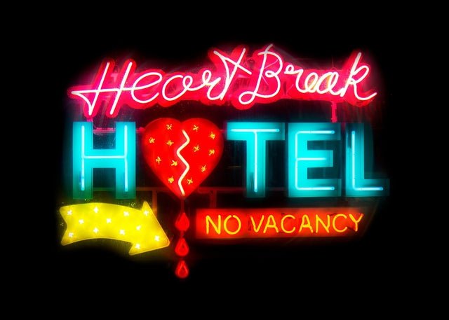 Heartbreak Hotel Sign Neon Print