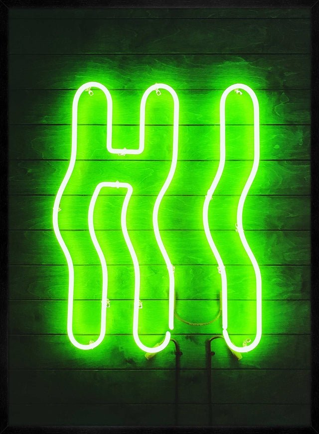 Hi Green Neon Art Print