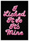 I Licked It Icing Black Print